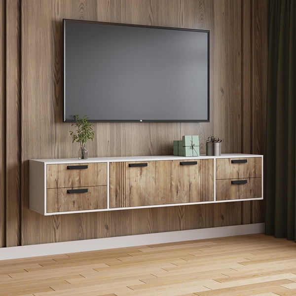 

Тумба ТЭКС ТВ подвесная Парус-12, белый/дуб канадский, Белый;светлое дерево, Парус 00-00161846