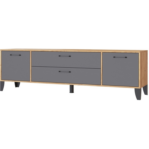 

Тумба под телевизор ТЭКС Парус-13, Дуб крафт золотой, Графит серый, Темное дерево;серый, Парус 00-00185353