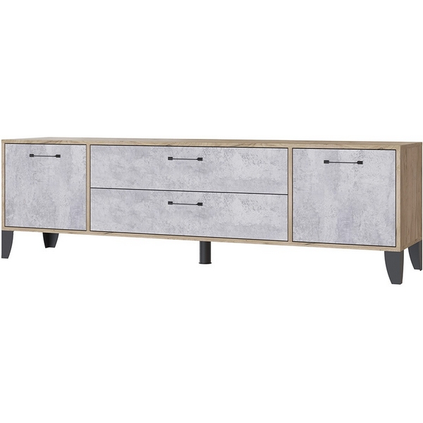 Изображение товара Тумба под телевизор ТЭКС Парус-13 Дуб крафт серый Цемент