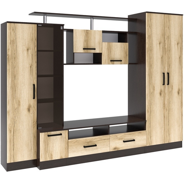 

Стенка ТЭКС в гостиную Оскар-5, Венге, Дуб Делано, Темное дерево, Оскар 00-00220866