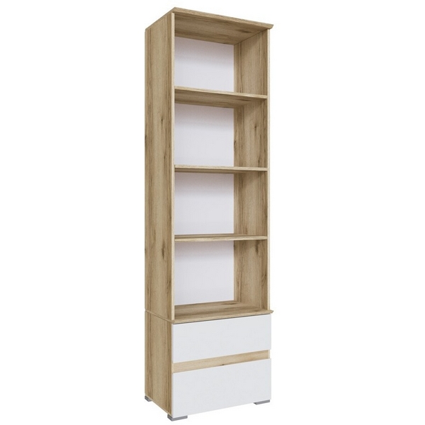 Изображение товара Шкаф-пенал ТЭКС-пенал Плейона открытый Дуб Делано Белый для гостиной