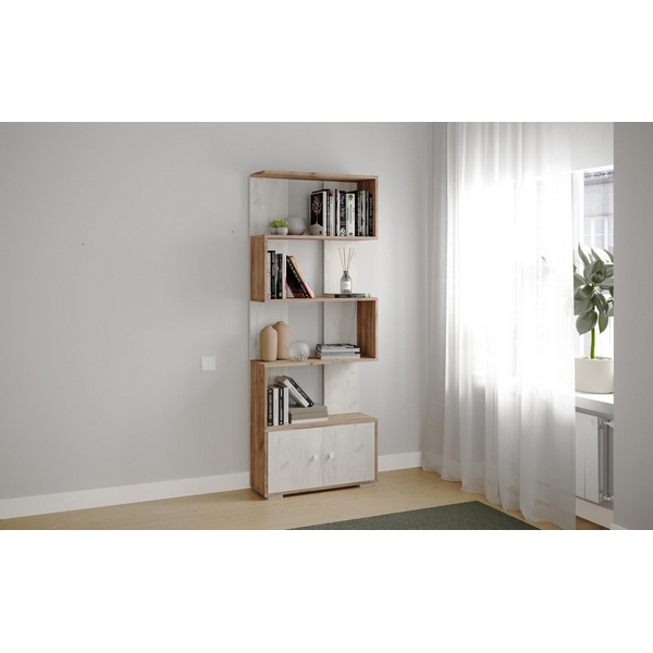 Изображение товара Стеллаж для книг ТЭКС Ромео-2 белый из дерева для гостиной