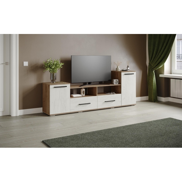 

Тумба ТЭКС ТВ Парус-2, Дуб крафт табачный, Дуб крафт белый, Парус 00-00231896