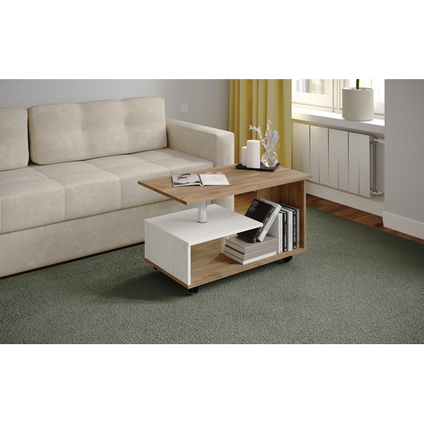 Изображение товара Журнальный стол ТЭКС Консул-5 дуб крафт белый и табачный цена 2945 рублей