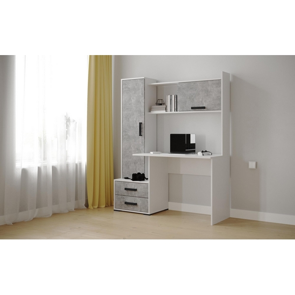 

Компьютерный стол ТЭКС Квартет-9, Белый, ателье светлое, Квартет 00-00231900