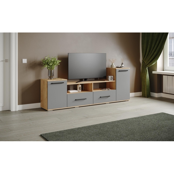 

Тумба ТЭКС ТВ Парус-2, Дуб крафт золотой, графит серый, Темно-серый, Парус 00-00231906