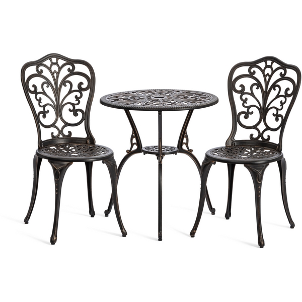 

Комплект Secret de Maison Romance/Романс (стол+2 стула) алюминиевый сплав, D60/H67, 53х41х89см, бронзовый Tetchair 10670, Бронза, 10670