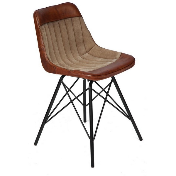 

Стул GETS ( mod. M-14529 ) коричневый (металл/кожа буйвола/ткань хлопок) Tetchair 10428 11214, 10428 11214