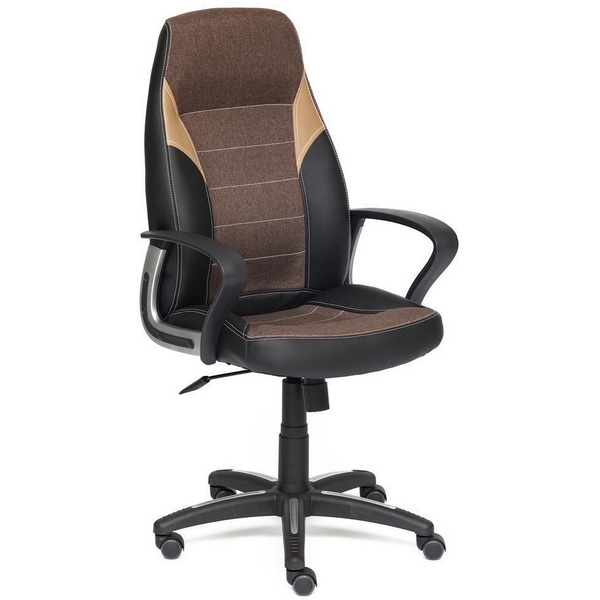 

Кресло черный/коричневый/бронзовый (кож/зам/ткань) Tetchair 4004 12016, 4004 12016