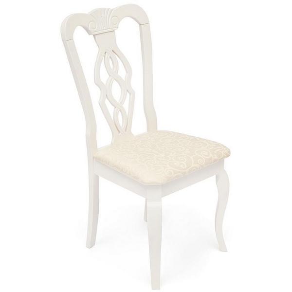

Стул - Афродита/ white, ткань кремовая с рисунком (3321) (дерево гевея) Tetchair 8073 12889, 8073 12889