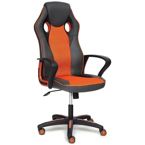 

Кресло металлик/оранжевый (кож/зам/ткань) Tetchair 112156 13228, 112156 13228