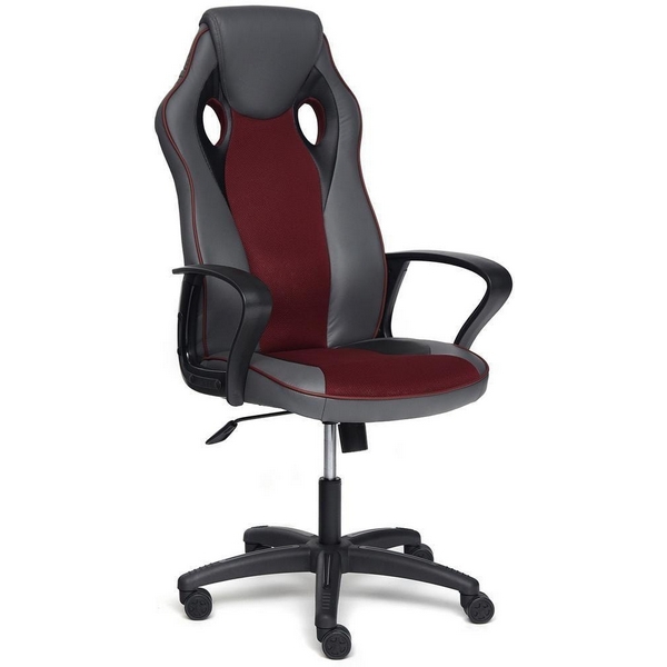 

Кресло металлик/бордо (кож/зам/ткань) Tetchair 112156 13230, 112156 13230