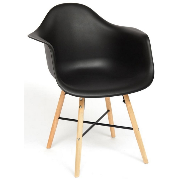 

Кресло (EAMES) (mod. 919) черный/black with legs (дерево береза/металл/сиденье пластик) Tetchair 11041 13277, 11041 13277