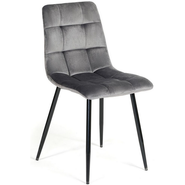 

Стул (mod. 7094) серый/черный (металл/вельвет) Tetchair 110591 13287, 110591 13287