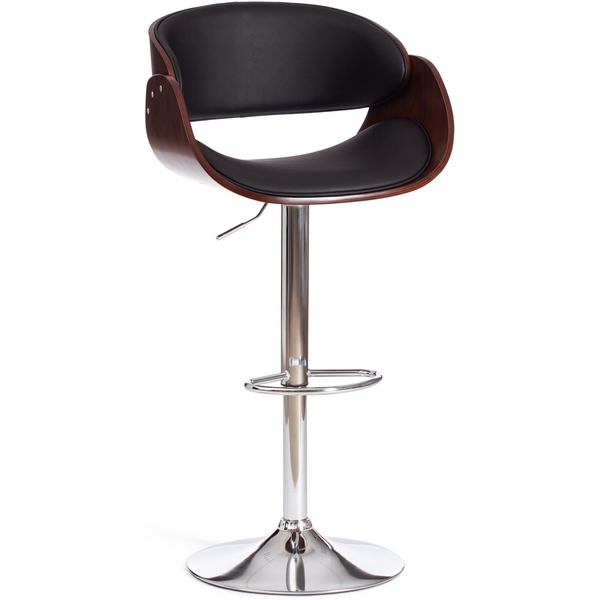 

Барный стул (mod.4036) черный/орех/хром (металл/дерево/экокожа) Tetchair 112748 13657, 112748 13657