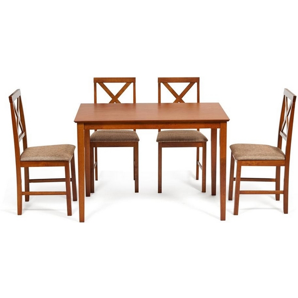 

Обеденный комплект эконом (стол + стула)/ Dining (дерево гевея/мдф) Tetchair 8774 13831, Кофейный, 8774 13831