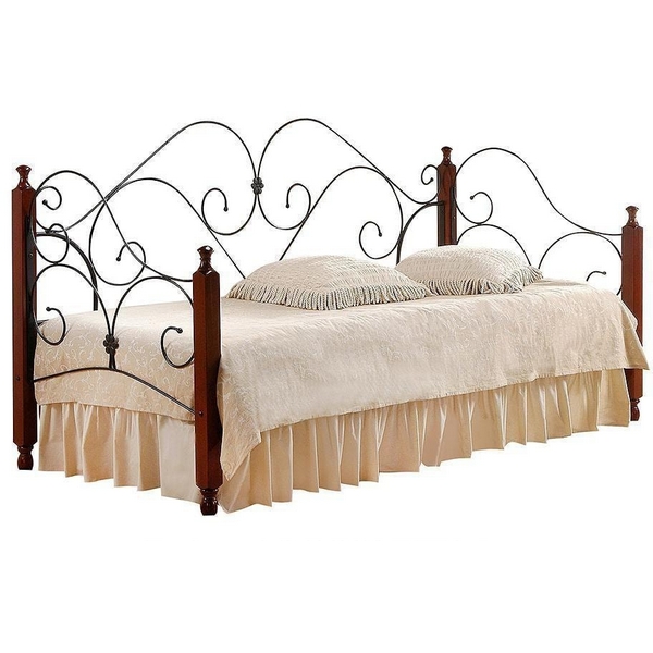 

Кровать SONATA Wood slat base красный дуб/черный (дерево гевея/металл) (Tetchair), 113045 14028