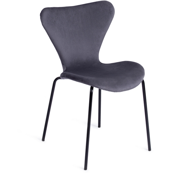 

Стул Jacobsen (mod DC 103) серый (металл/флок) Tetchair 113201 14166, 113201 14166