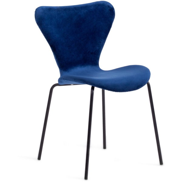 

Стул Jacobsen (mod DC 103) синий (металл/флок) Tetchair 113201 14175, 113201 14175