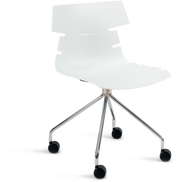 

Стул офисный (mod. 606-1) белый/хром (пластик/металл) Tetchair 113345 14308, 113345 14308