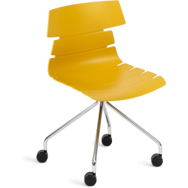 

Стул офисный (mod. 606-1) оранжевый/хром (пластик/металл) Tetchair 113345 14311, 113345 14311