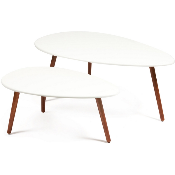 

Стол журнальный HAMPTON Белый (ножки орех) (МДФ/дерево) (Tetchair), 113550 14404