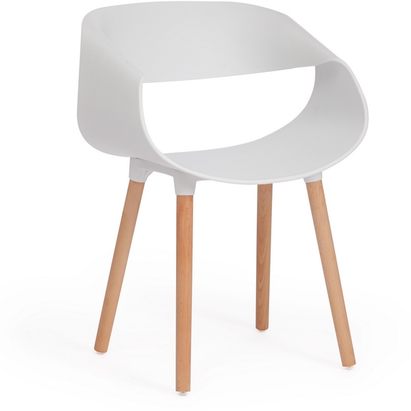 

Стул QXX (mod. C1058) белый 018 /натуральный (пластик/дерево) (Tetchair), 113764 15193