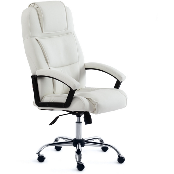 

Кресло (хром) белый (кож/зам) Tetchair 8464 15285, 8464 15285