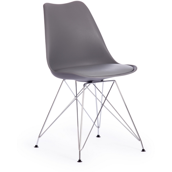 Изображение товара Стул TULIP IRON CHAIR (mod.EC-123) серый цвет, обеденный стул