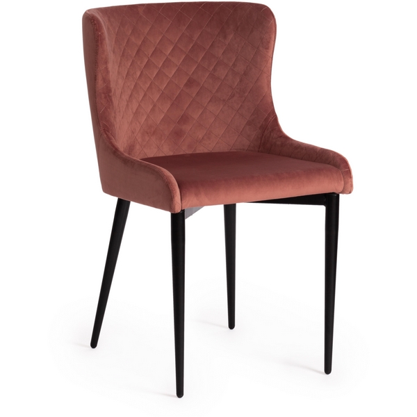 

Стул (mod. 713) коралловый barkhat /черный (ткань/металл) Tetchair 114042 15441, 114042 15441