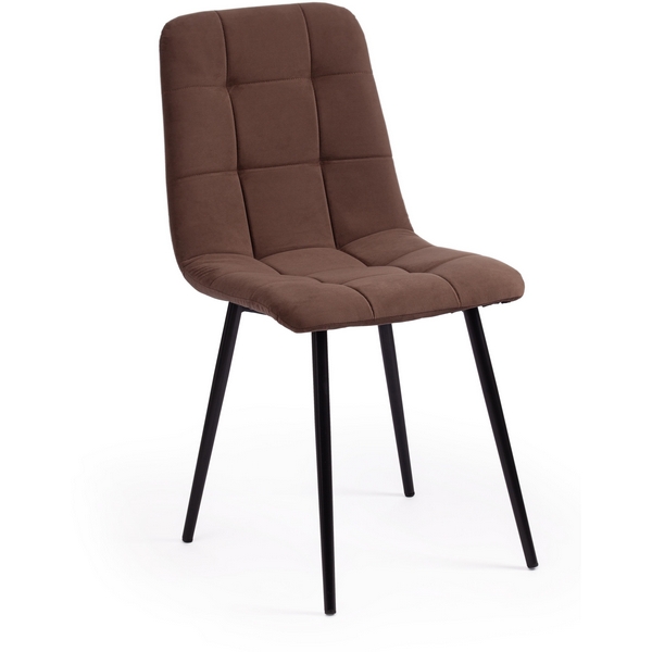 

Стул коричневый 09/черный (Велюр/металл) Tetchair 114422 15829, 114422 15829