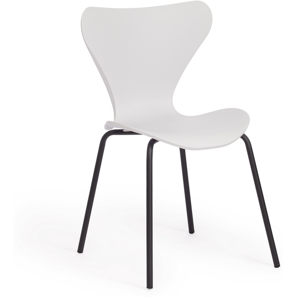 

Стул Jacobsen (mod DC 102) / 1 шт. в упаковке Tetchair (Пластик,Металл/Белый,Черный ) арт.17230, 17230