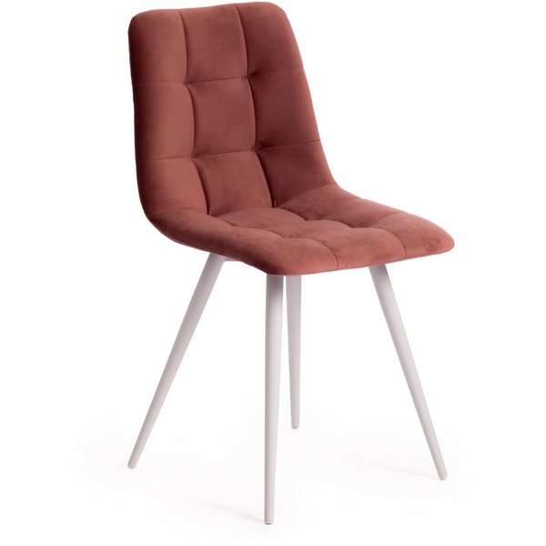 

Стул (mod. 7095-1) коралловый barkhat /белый (ткань/металл) Tetchair 115145 17239, 115145 17239