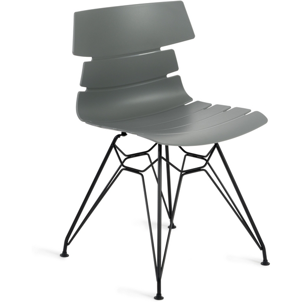 

Обеденный стул Tetchair HANSEN (Пластик,Металл,Экокожа/Серый,Черный) 20321, HANSEN 20321