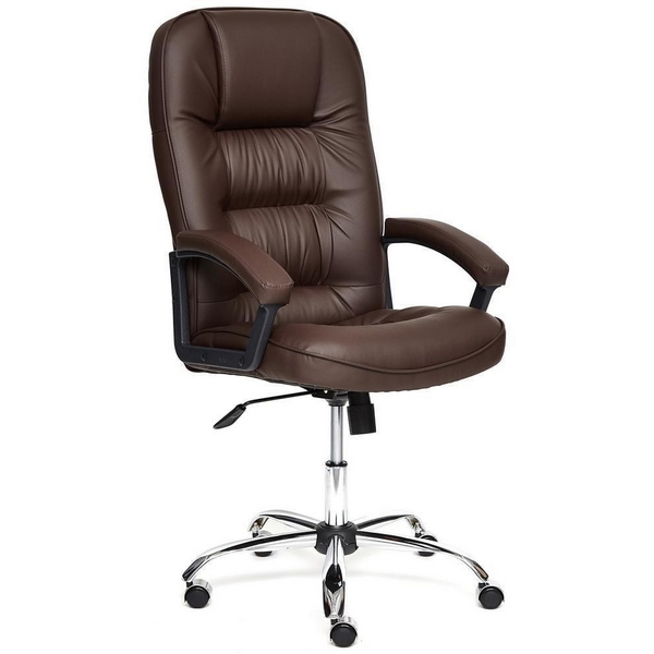 

Кресло коричневый (Хром, кож/зам) Tetchair 141 2328, 141 2328