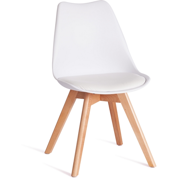 

Стул TULIP (mod. 73-1) / 2 шт. в упаковке Tetchair (Дерево,Пластик,Экокожа/Белый) арт.24363, 24363