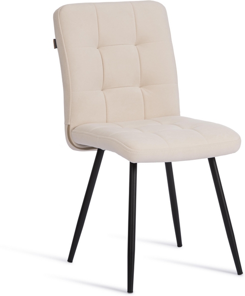 

Стул обеденный Medeo Tetchair (Флок/Молочный,Черный) арт.24648, Medeo 24648