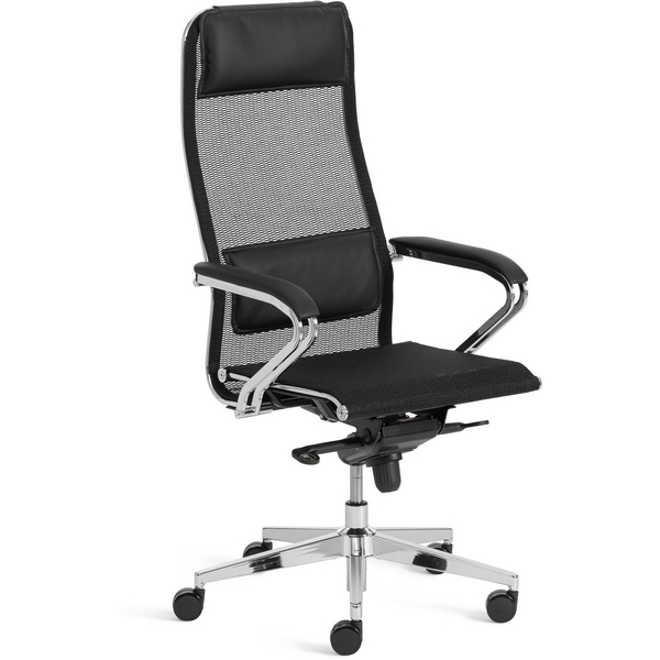 

Кресло Nordic/Нордик сетка/кож.зам, черный Tetchair 25661, 25661