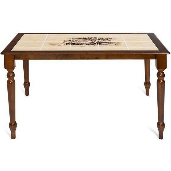 

CT 3045P Стол с плиткой Тёмный Дуб (дерево гевея/плитка) Tetchair 4418 4992, 4418 4992