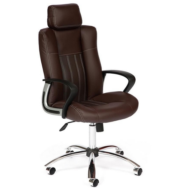 

Кресло хром коричневый/коричневый перфорированный (кож/зам) Tetchair 6974 9819, 6974 9819
