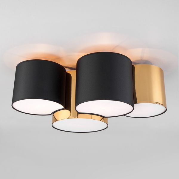 

Потолочная люстра TK Lighting Mona 3446 Black / Gold, Разноцветный, Mona 3446 Mona Black / Gold