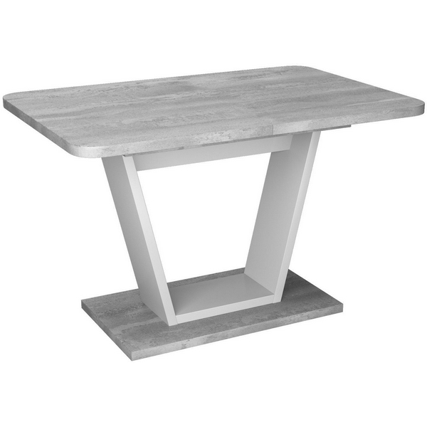 Стол обеденный (120+40) бетонный камень/белый Top Concept Verona 12864