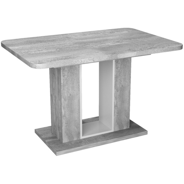 Стол обеденный (120+40) бетонный камень/белый Top Concept Toscana 12865