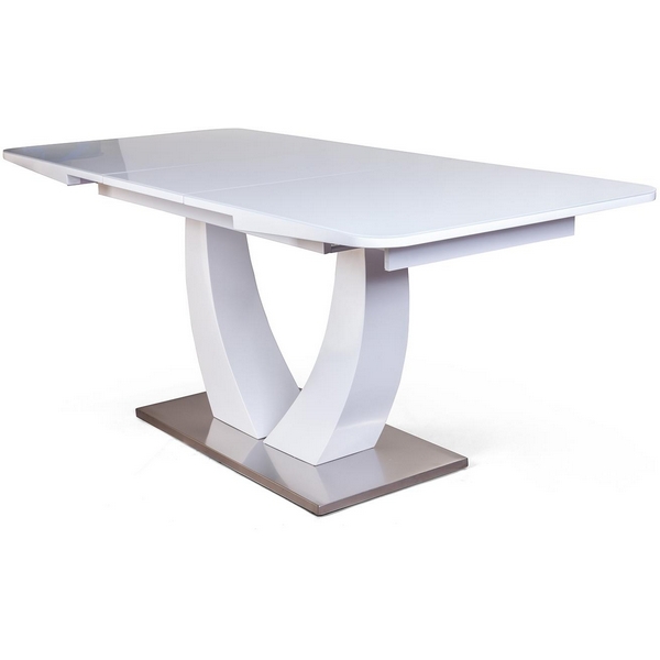 Стол раскладной (140+40 см) закаленное стекло белый Top Concept Adams 2000000000000