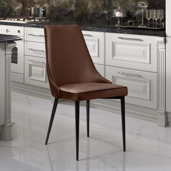 

Стул Top Concept Oliver, бархат коричневый 12/ черный конус, OLIVER 78079