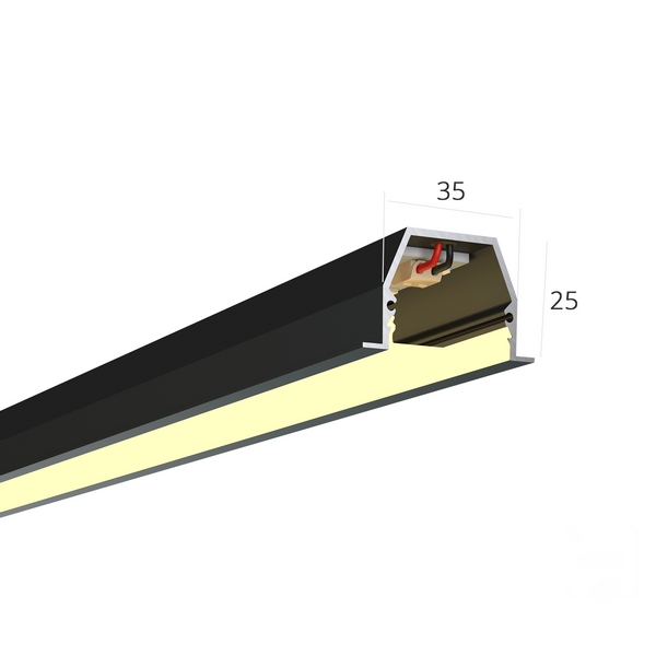 

Настенно-потолочный светильник встраиваемый 6063 0412430, Черный, 0412430