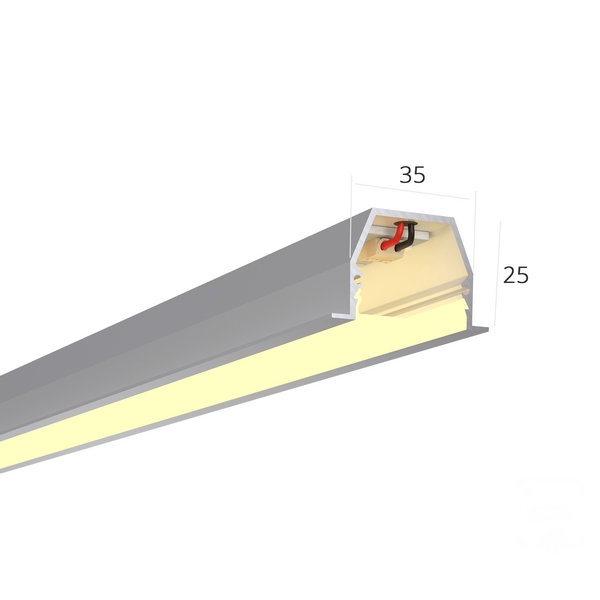 

Настенно-потолочный светильник встраиваемый 6063 0412434, Серебро, 0412434