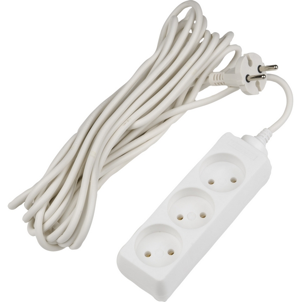 Изображение товара Удлинитель б/з с тремя розетками и 7 м кабелем Uniel S-CD3-7