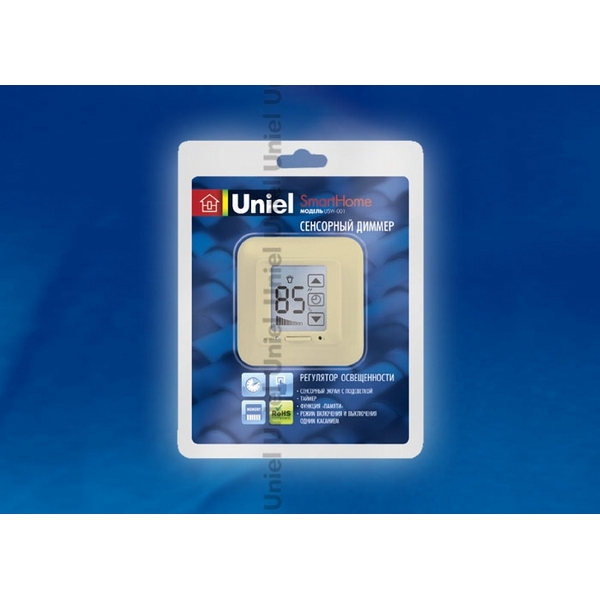 

Диммер сенсорный с таймером Uniel USW-001-LCD-DM-40/500W-TM-M-BG Блистер, Бежевый, USW-001-LCD-DM-40/500W-TM-M-BG Блистер