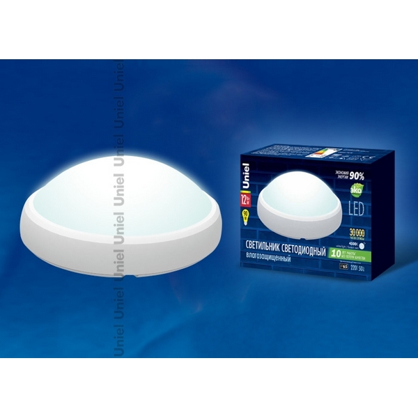 

Потолочный светильник светодиодный ULW-O04-12W/NW IP65 Uniel WHITE, ULW-O04-12W/NW IP65 WHITE